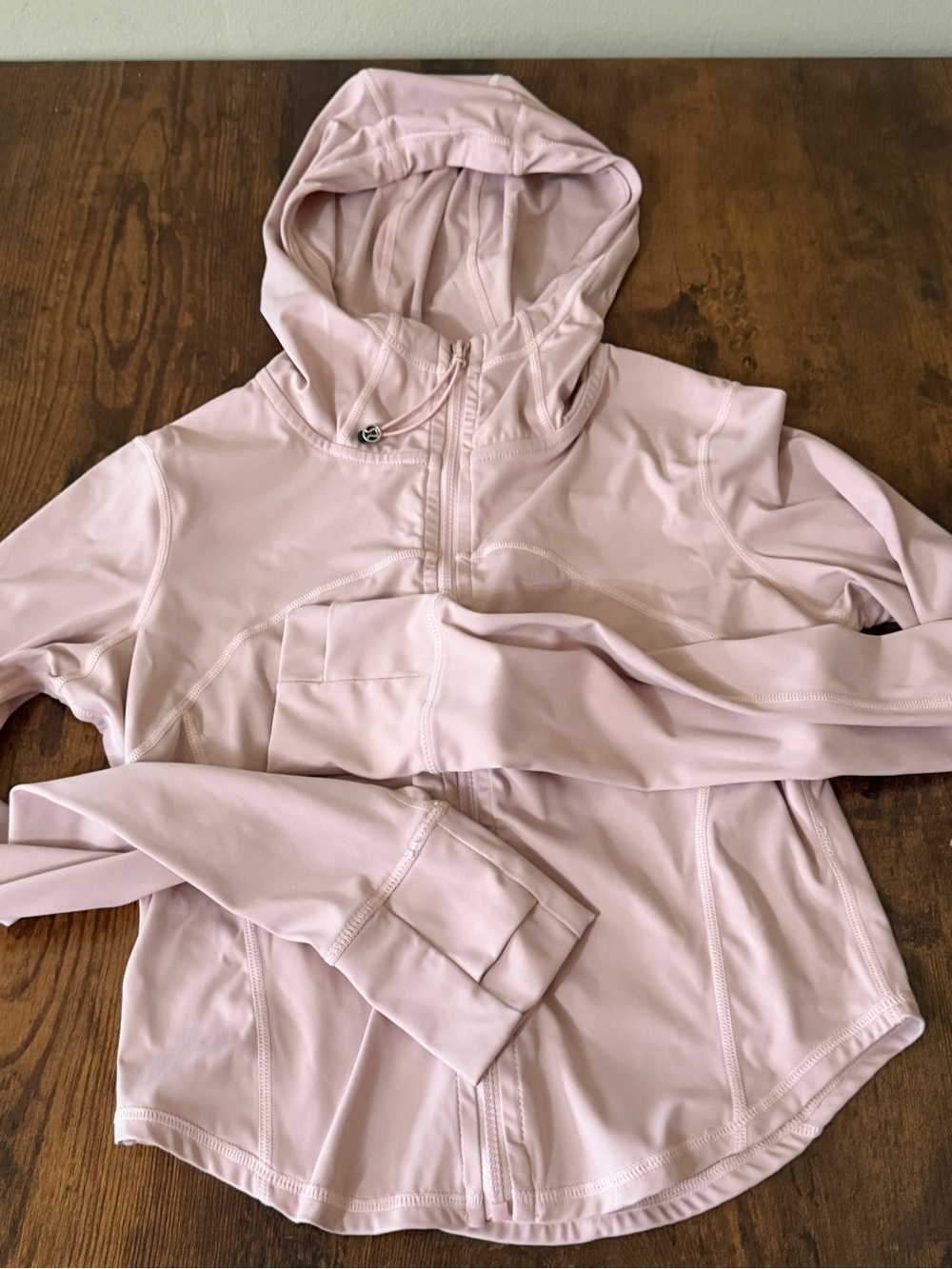 Lululemon Lightweight Hooded Jacket in Pale Pink